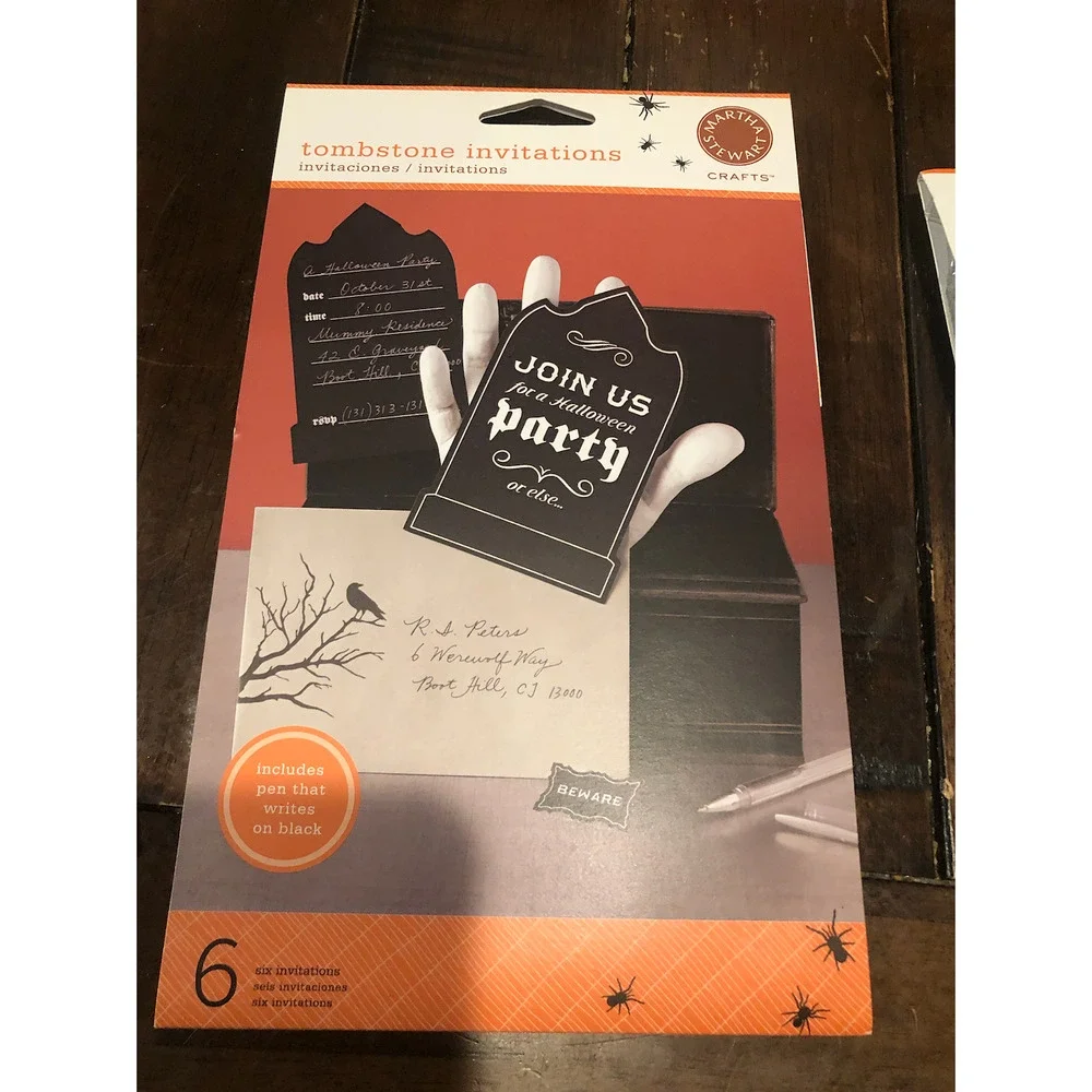 NWT Martha Stewart Crafts‎ Halloween Invite Bundle 22 Invites Total